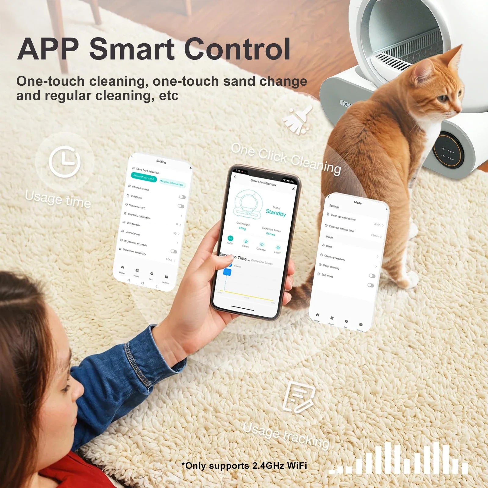Smart Self-Cleaning Cat Litter Box