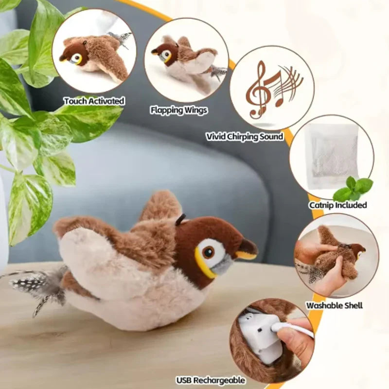 Chirpy Cat Bird Toy