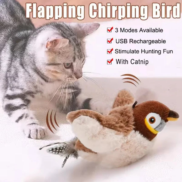 Chirpy Cat Bird Toy