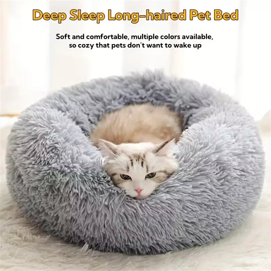 Calming Donut Pet Bed — Plush & Washable