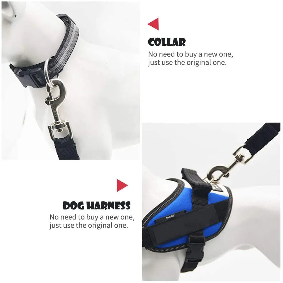 Adjustable Pet Car Seat Belt — Safety Harness for Dogs & Cats