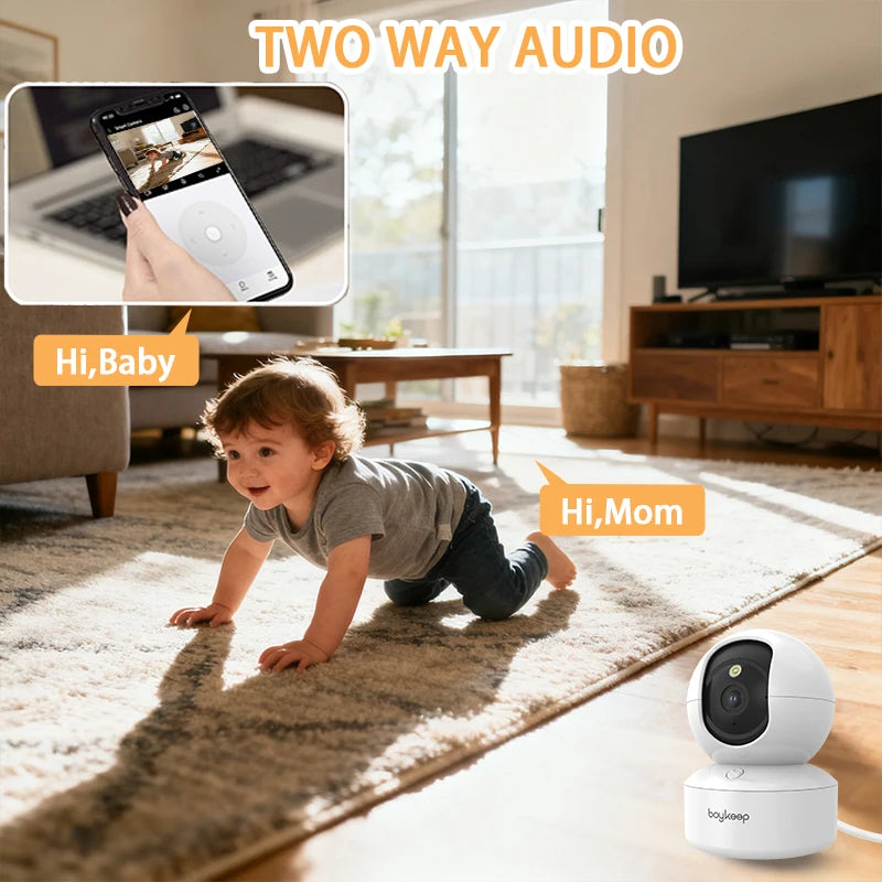 Smart Pet Camera — 2K WiFi with 360° Pan & Night Vision