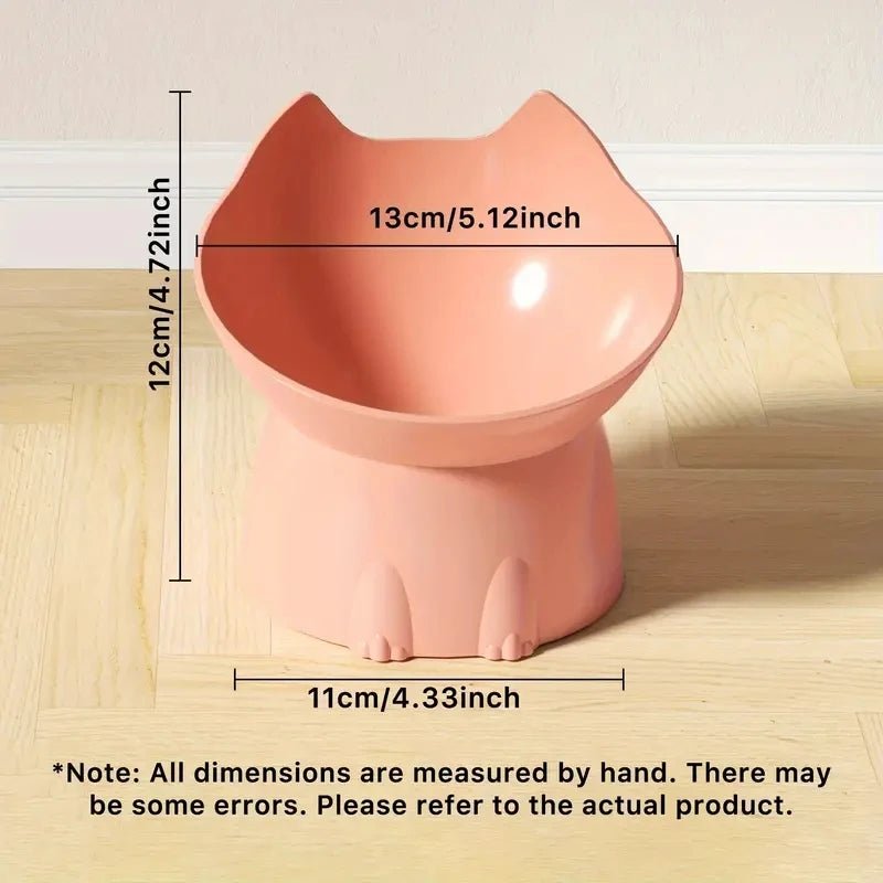 Elevated Tilted Cat Bowl — Neck-Friendly Feeding Dish