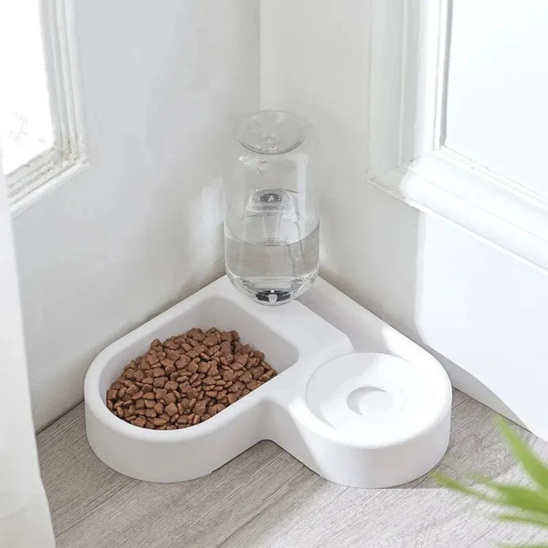Automatic Pet Drinking & Feeding Bowl — 2-in-1 Design