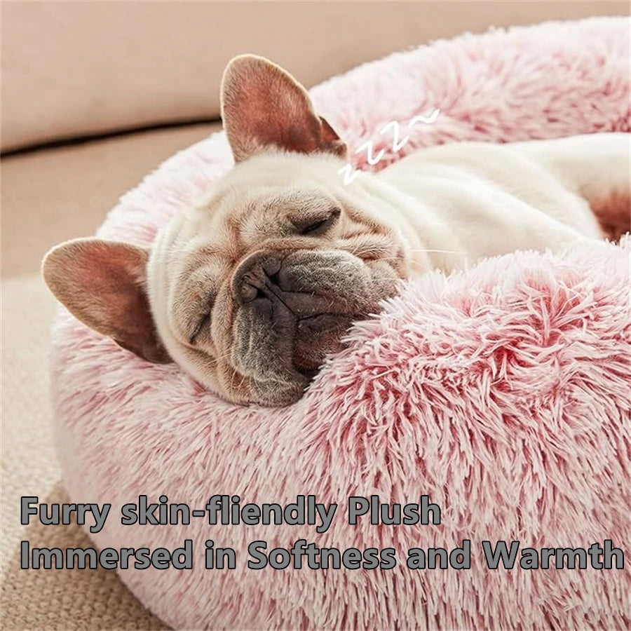 Calming Donut Pet Bed — Plush & Washable