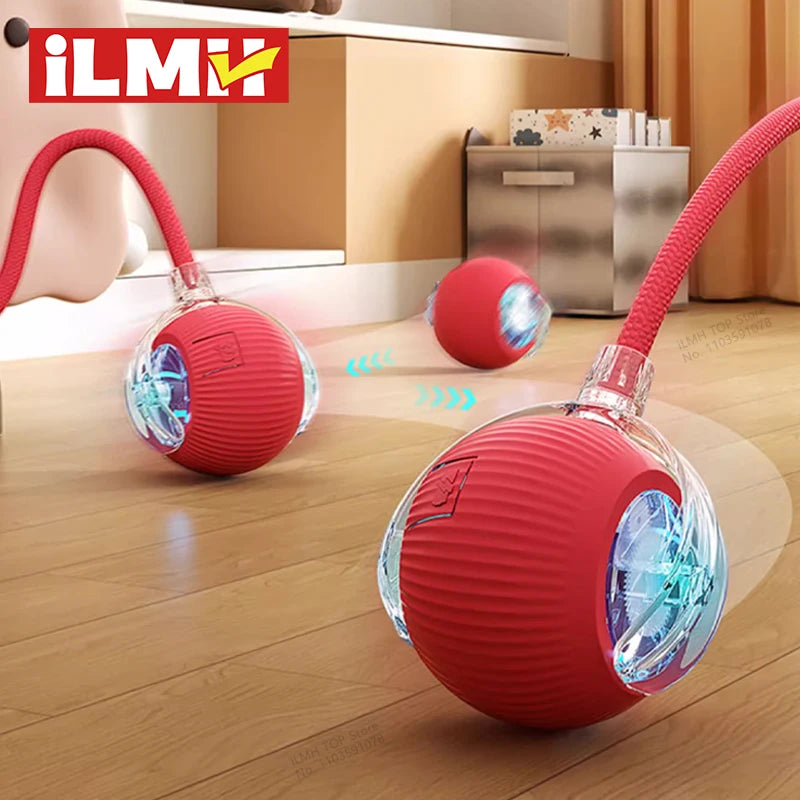 Smart Rolling Cat Toy Ball — Auto-Spinning with Feather Tail
