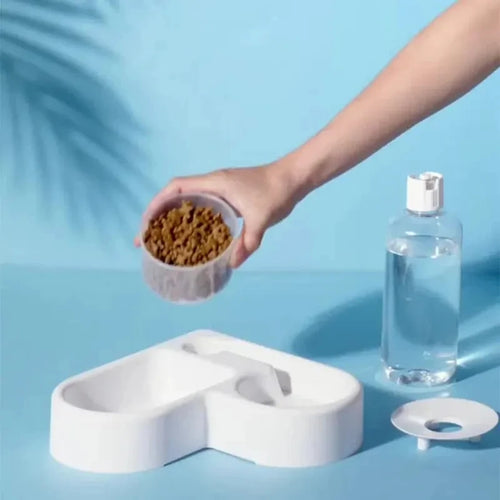 Automatic Pet Drinking & Feeding Bowl — 2-in-1 Design