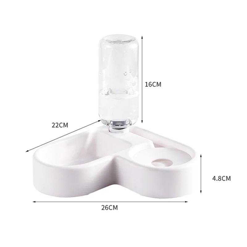 Automatic Pet Drinking & Feeding Bowl — 2-in-1 Design