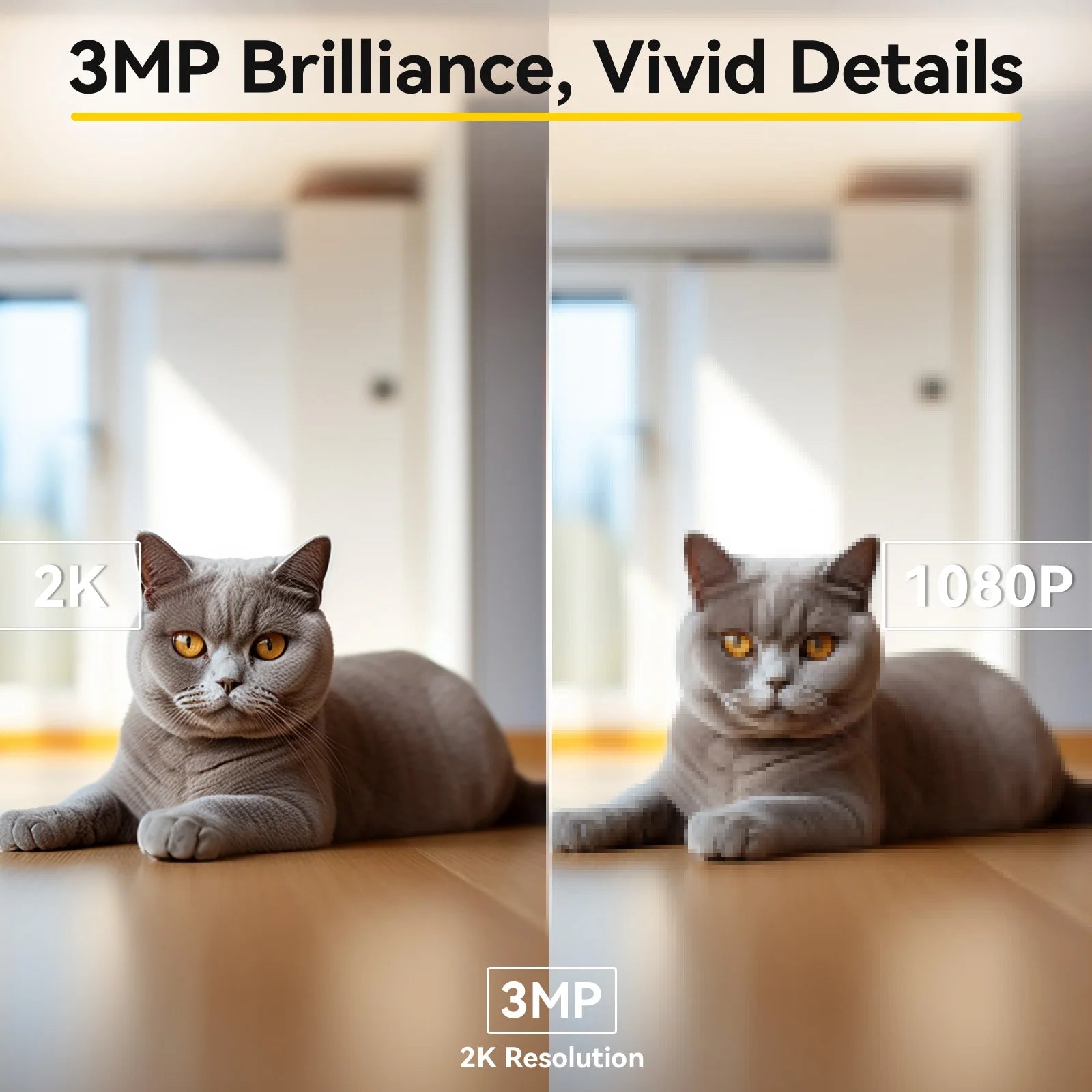 Smart Pet Camera — 2K WiFi with 360° Pan & Night Vision