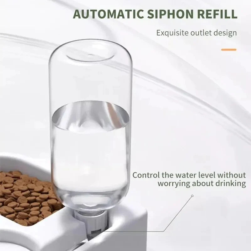 Automatic Pet Drinking & Feeding Bowl — 2-in-1 Design