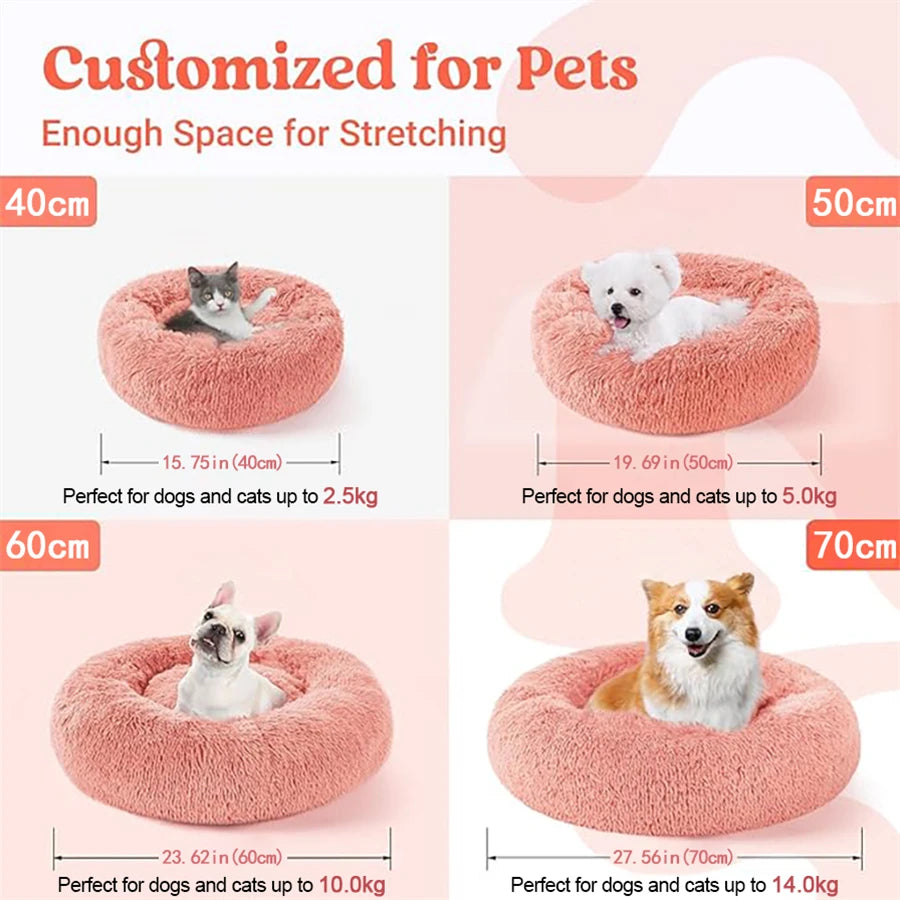 Calming Donut Pet Bed — Plush & Washable