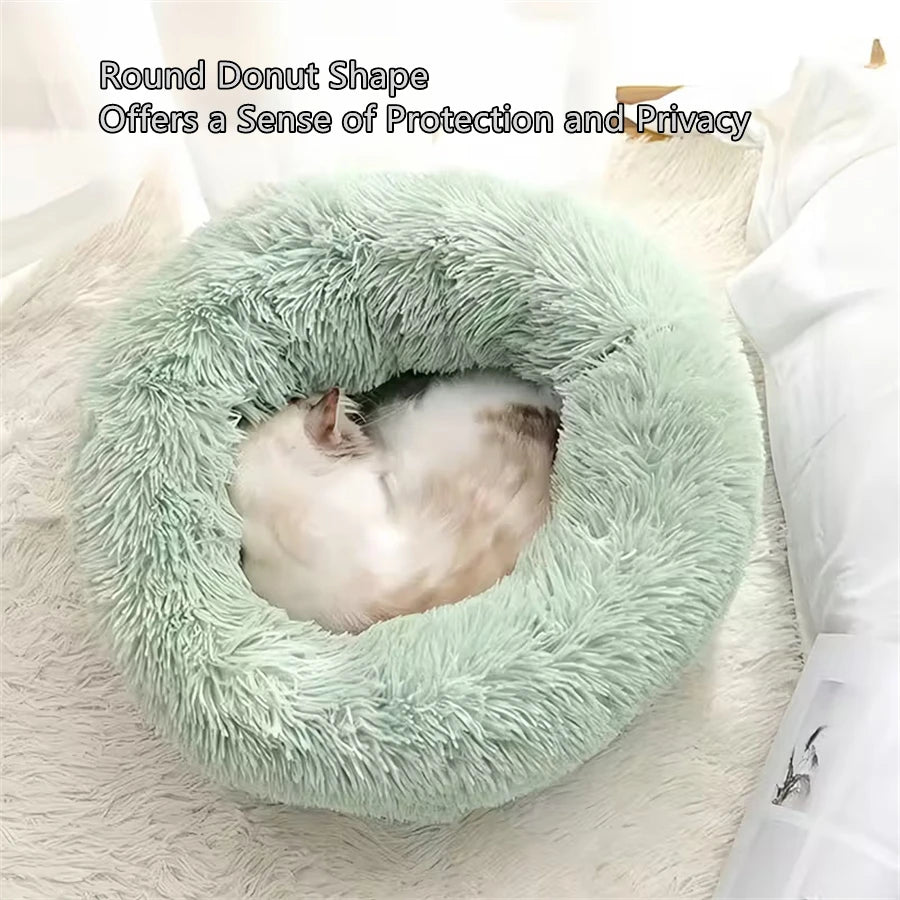 Calming Donut Pet Bed — Plush & Washable