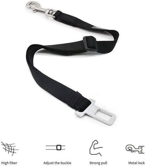 Adjustable Pet Car Seat Belt — Safety Harness for Dogs & Cats