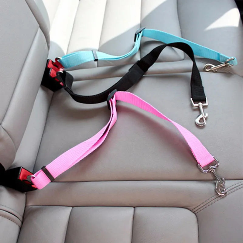 Adjustable Pet Car Seat Belt — Safety Harness for Dogs & Cats