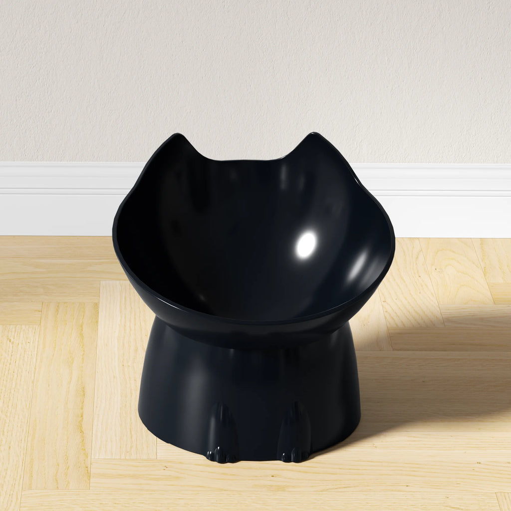 Elevated Tilted Cat Bowl — Neck-Friendly Feeding Dish