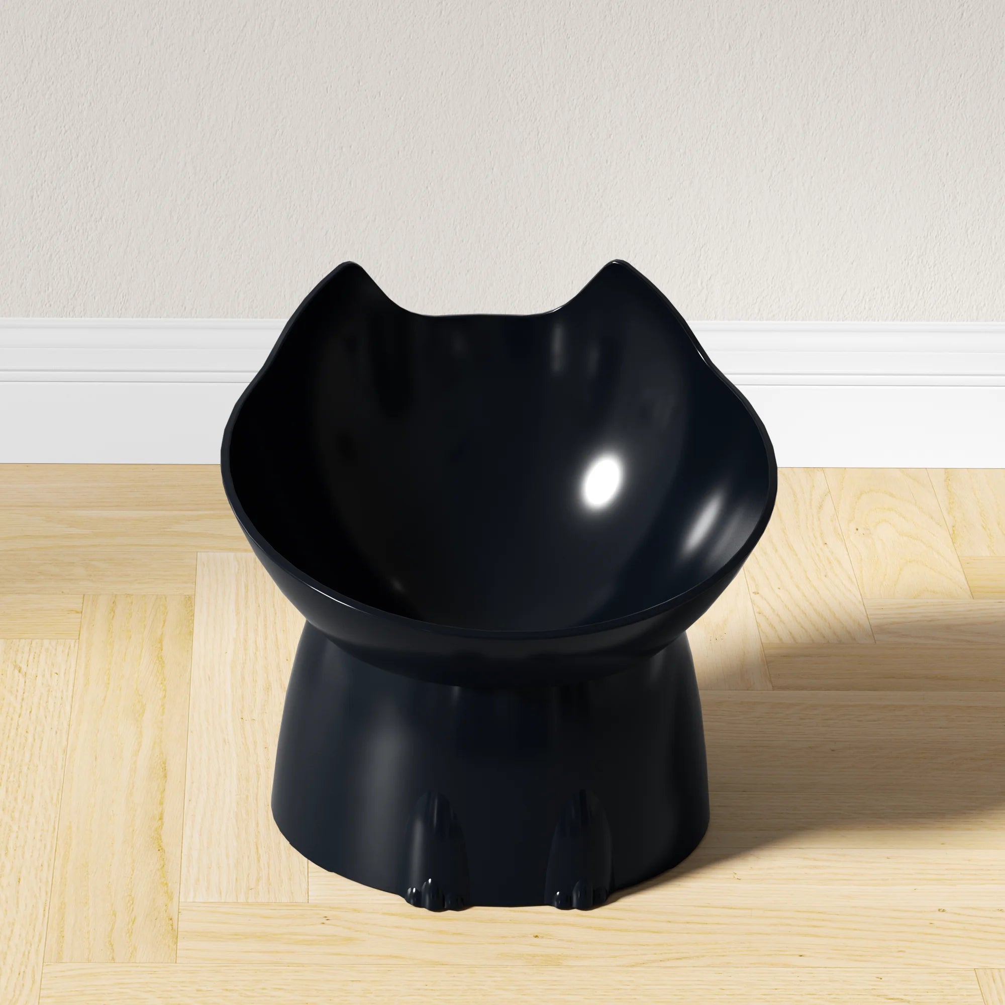 Elevated Tilted Cat Bowl — Neck-Friendly Feeding Dish