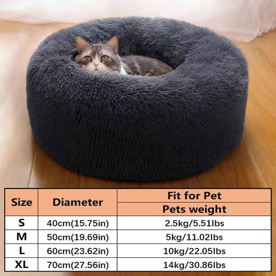Calming Donut Pet Bed — Plush & Washable